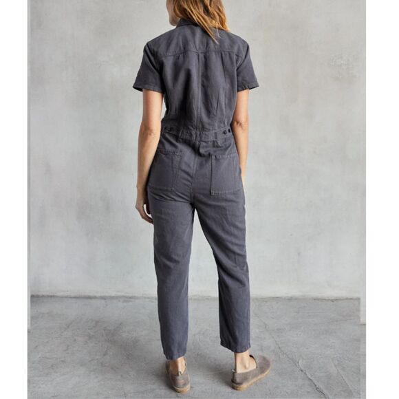 Outer Known Women's Size S Storm Sea Jumpsuit Button Front EUC - Picture 2 of 13